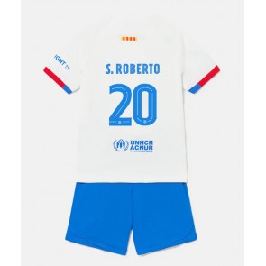 Barcelona Sergi Roberto #20 Koszulka Wyjazdowych Dziecięca 2023-24 Krótki Rękaw (+ Krótkie spodenki)